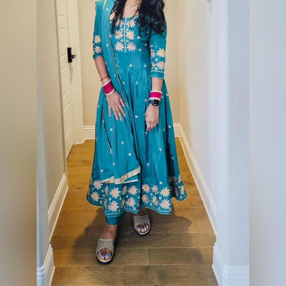 Indian anarkali frock suit - pure silk